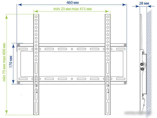 Кронштейн Kromax IDEAL-4W (белый)