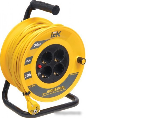 Удлинитель IEK УК30 WKP14-10-04-30 (30 м, желтый)