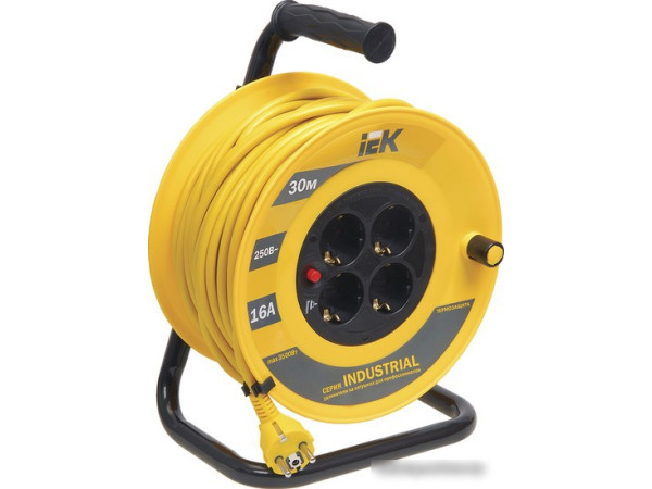 Удлинитель IEK УК30 WKP15-16-04-30 (30 м, желтый)