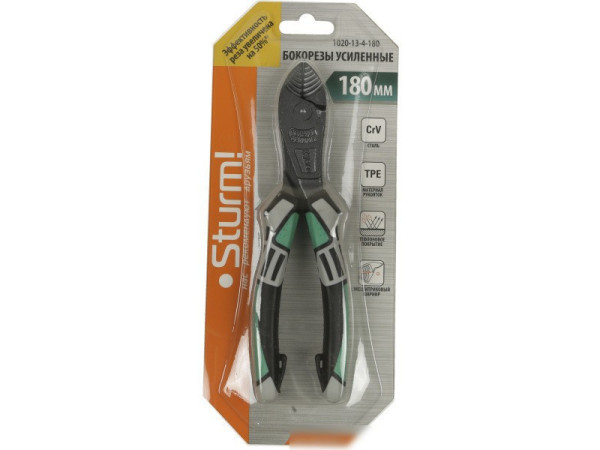 Кусачки боковые (бокорезы) Sturm 1020-13-4-180
