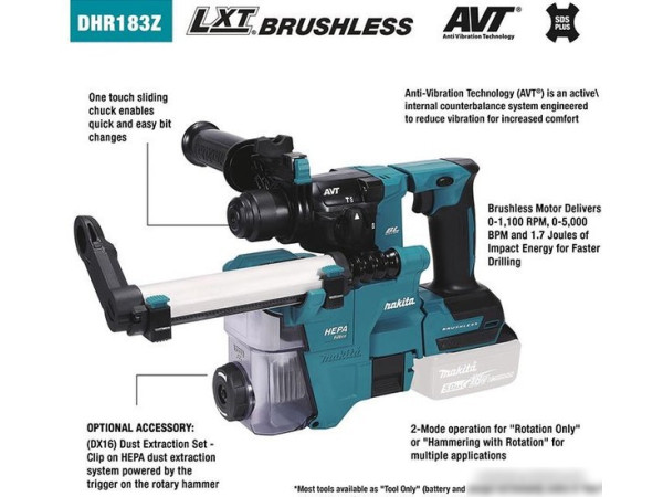 Перфоратор Makita DHR183Z (без АКБ)