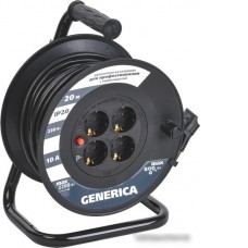 Удлинитель Generica УК20 WKP10-10-04-20-G (20 м, черный)