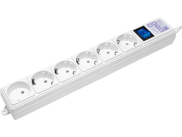 Сетевой фильтр Power Cube Куб SPG(5+1)-16B, 6 розеток, белый [SPG(5+1)-16B-0,5М]