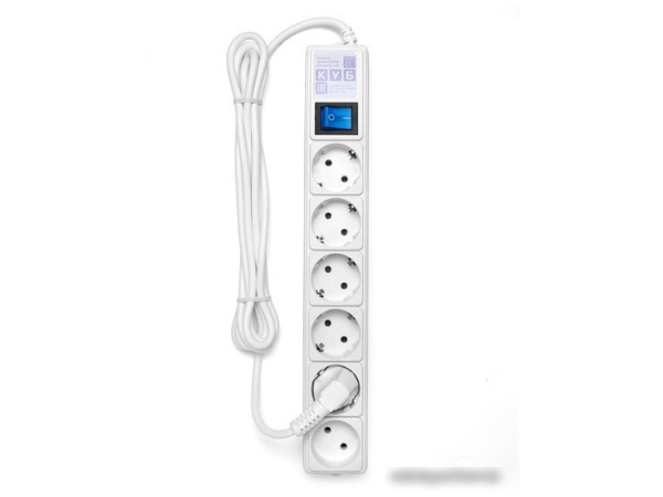 Сетевой фильтр Power Cube Куб SPG(5+1)-16B, 6 розеток, белый [SPG(5+1)-16B-0,5М]