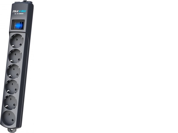 Сетевой фильтр Pilot S-Max (3 м, 6 розеток, серый)