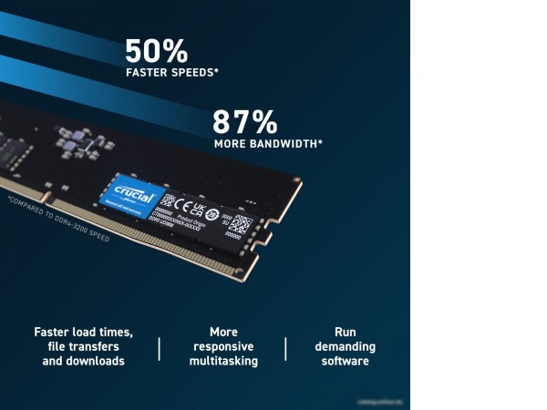 Оперативная память Crucial 8ГБ DDR5 5600 МГц CT8G56C46U5