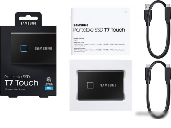 Внешний накопитель Samsung T7 Touch 2TB (черный)