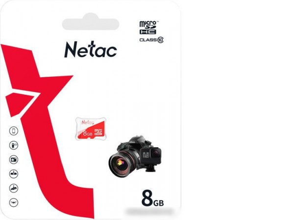 Карта памяти Netac microSDHC P500 ECO 8GB