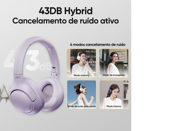 Наушники QCY H3 (сиреневый)