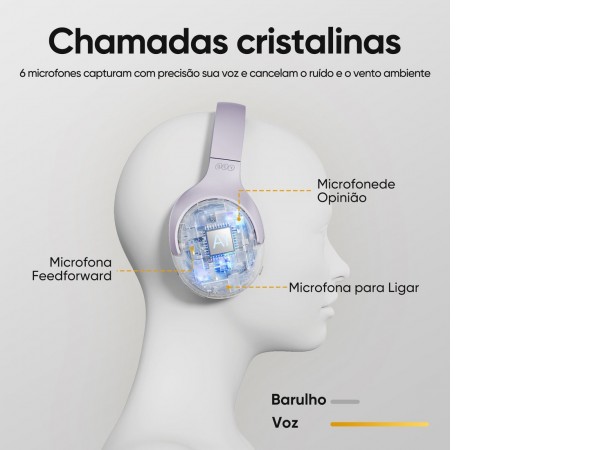 Наушники QCY H3 (сиреневый)