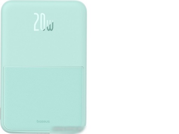 Внешний аккумулятор Baseus MagPro Magnetic Bracket Wireless Fast-Charging Power Bank 20W 5000mAh (мятный)