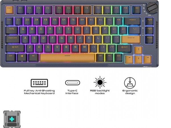 Клавиатура Royal Kludge RK-H81 RGB Star Night (RK Cyan)