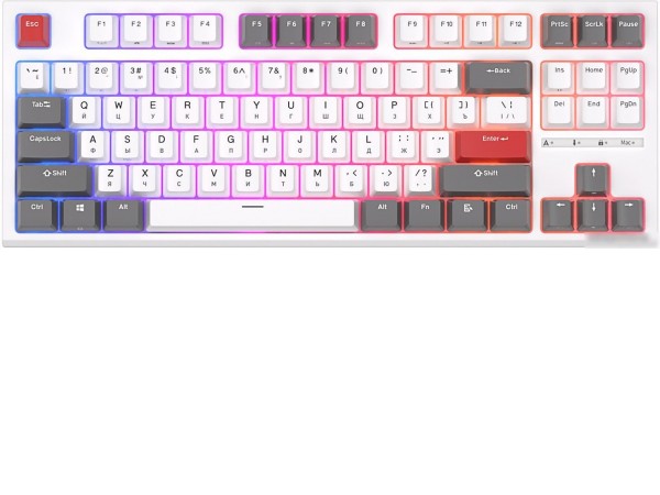 Клавиатура Royal Kludge RK-R87 RGB (белый, RK Blue)