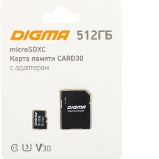 Карта памяти Digma MicroSDXC Class 10 Card30 DGFCA512A03
