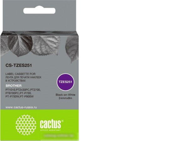 Картридж CACTUS CS-TZES251 (аналог Brother TZES251)