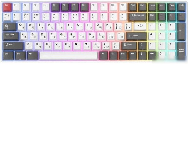 Клавиатура Royal Kludge RK100 RGB (белый/серый, RK Red)