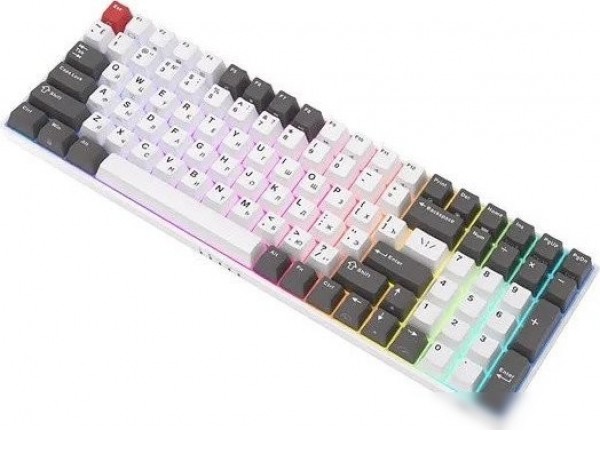 Клавиатура Royal Kludge RK100 RGB (белый/серый, RK Red)