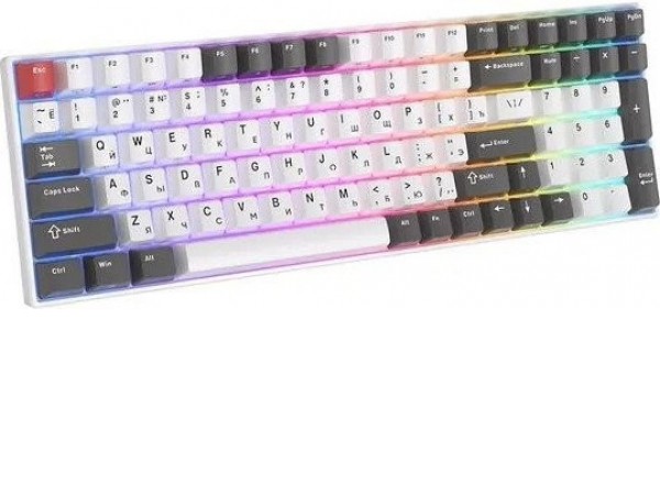 Клавиатура Royal Kludge RK100 RGB (белый/серый, RK Red)