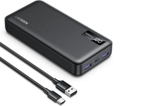 Внешний аккумулятор Ugreen PB312 20000mAh (черный)