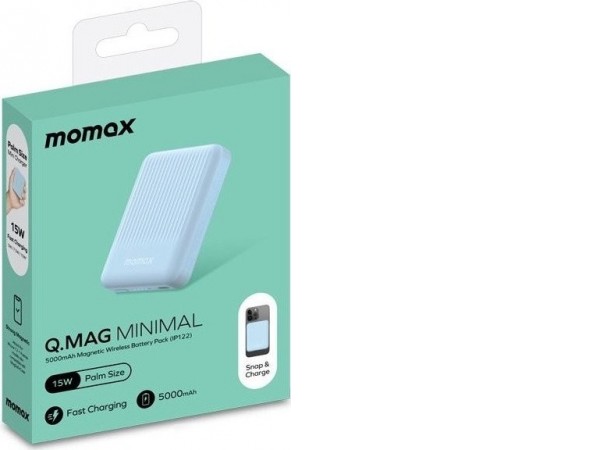 Внешний аккумулятор Momax Q.MAG Minimal IP122 5000mAh (голубой)