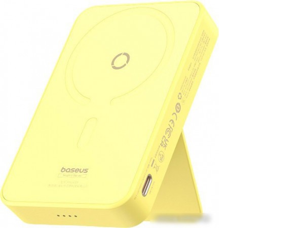 Внешний аккумулятор Baseus MagPro Magnetic Bracket Wireless Fast-Charging Power Bank 20W 5000mAh (желтый)
