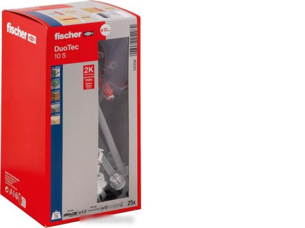 Дюбель универсальный Fischer DuoTec 10 S 537259 (25 шт)