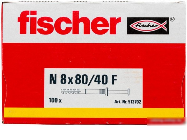 Дюбель-гвоздь Fischer N 8 x 120/80 S 48794 (100 шт)