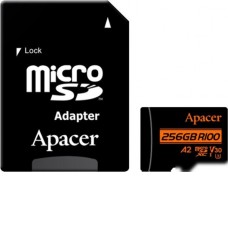 Карта памяти Apacer microSDXC AP256GMCSX10U8-R 256GB (с адаптером)
