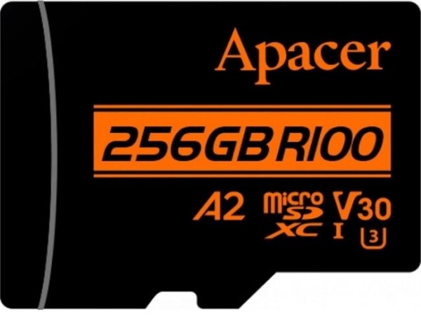 Карта памяти Apacer microSDXC AP256GMCSX10U8-R 256GB (с адаптером)