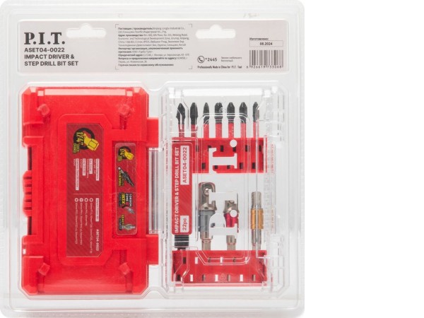 Набор бит и сверл P.I.T. ASET04-0022