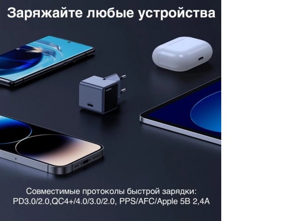 Сетевое зарядное Ugreen X503 35041 (серый)