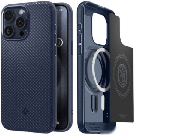 Чехол для телефона Spigen Mag Armor (MagFit) для iPhone 15 Pro ACS06737 (темно-синий)