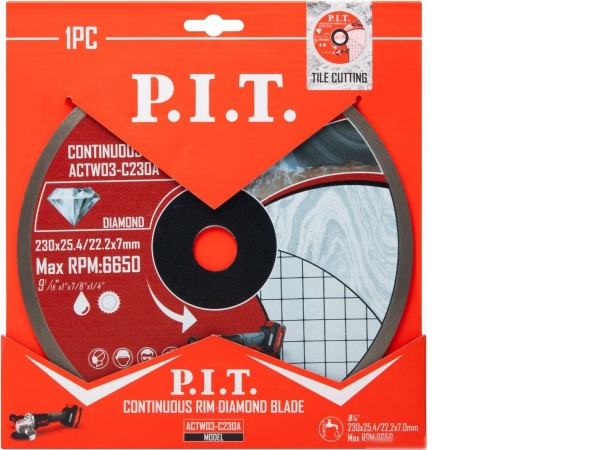 Отрезной диск алмазный P.I.T. ACTW03-C230A