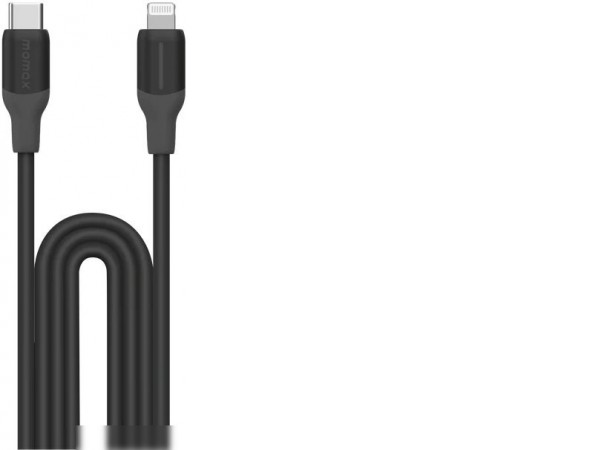 Кабель Momax DL53D 1-Link Flow LC USB Type-C - Lightning (1.2 м, черный)