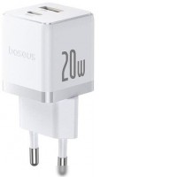Сетевое зарядное Baseus Palm Fast Charger C+U 20W EU P10111608213-01 (белый)