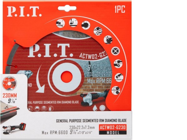 Отрезной диск алмазный P.I.T. ACTW02-G230