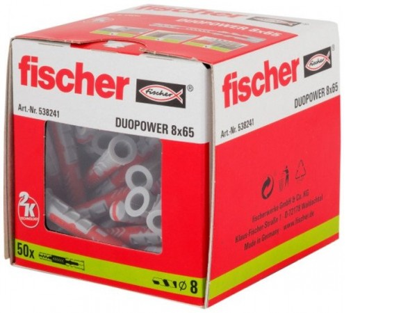 Дюбель универсальный Fischer Duopower 8x65 538251 (50 шт)