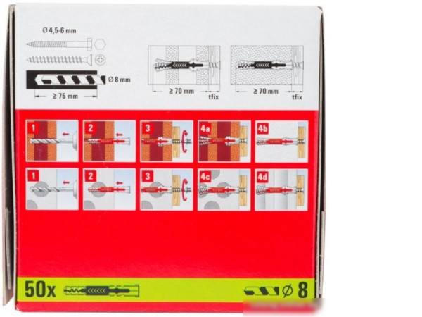 Дюбель универсальный Fischer Duopower 8x65 538251 (50 шт)