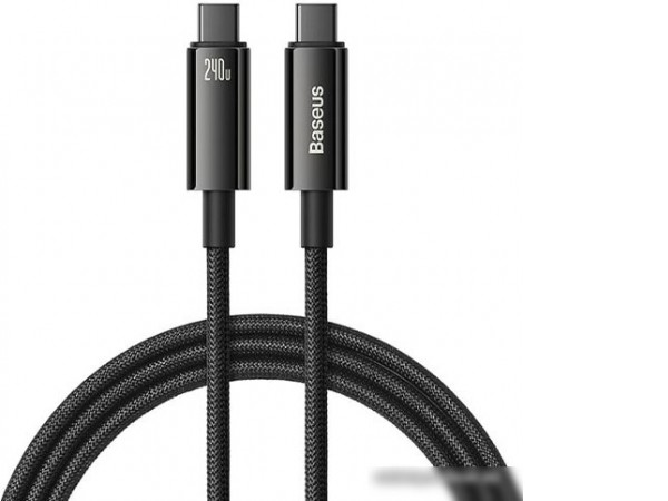 Кабель Baseus Tungsten Gold Fast Charging Data Cable USB Type-C - USB Type-C (2 м, черный)