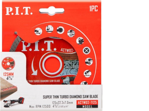 Отрезной диск алмазный P.I.T. ACTW02-T125