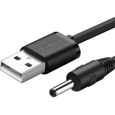 Кабель Ugreen US277 USB 2.0 Type-A - DC 3.5 мм 10376 (1 м, черный)