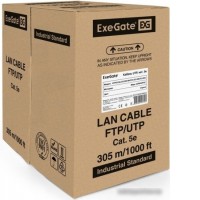 Кабель ExeGate UTP4-C5e-CU-S24-IN-PVC-GY-305-FLUKE UTP