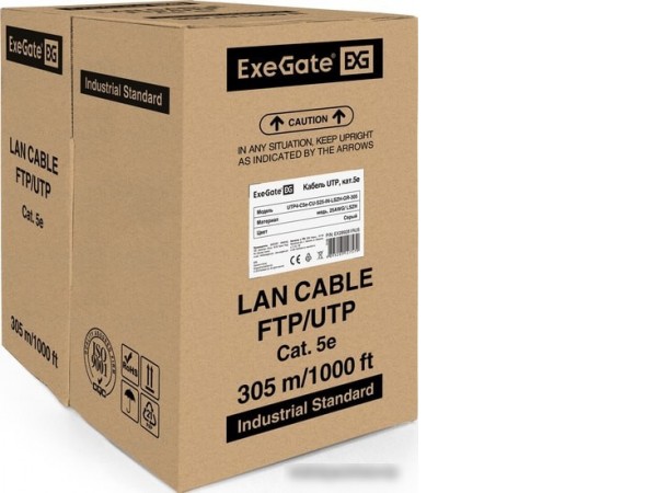 Кабель ExeGate UTP4-C5e-CU-S25-IN -LSZH-GR-305 UTP