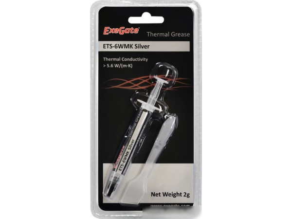Термопаста ExeGate ETS-6WMK Silver EX282346RUS (2 г.)