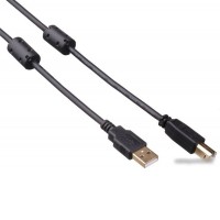 Кабель ExeGate USB 2.0 Pro AM-BM 3м 2 фильтра [EX138947RUS]