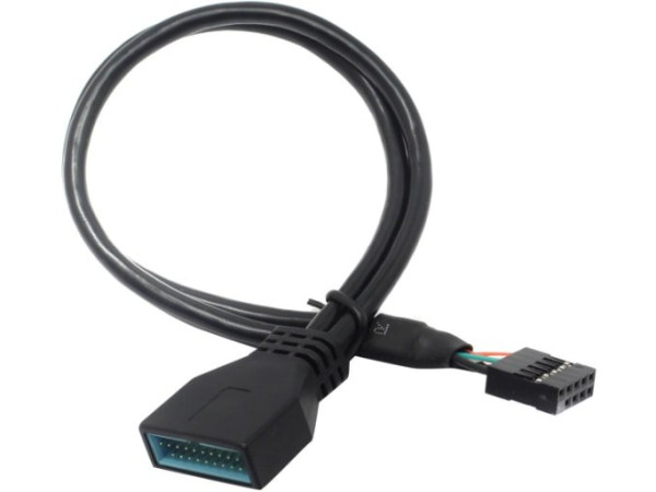 Кабель ExeGate USB 2.0 10 pin - 20 pin EX-CC-U3U2-0.3