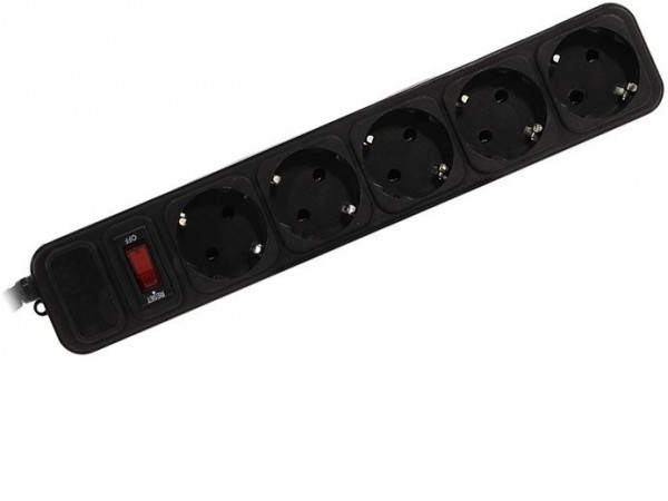 Сетевой фильтр ExeGate 5 розеток, 1.8 м, черный (SP-5-1.8B)