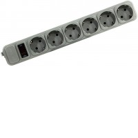 Сетевой фильтр ExeGate 6 розеток, 3 м, серый (SP-6-3G)