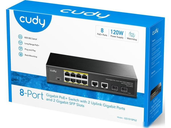Неуправляемый коммутатор Cudy GS1010PS2 1.0