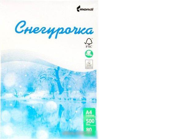 Офисная бумага Снегурочка А4 80 г/м2 500 л SYKT255
